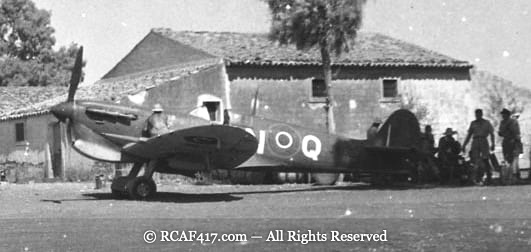 Supermarine Spitfire Mk. V of 417 Squadron, RCAF, near Lentini, Sicily, 26 August 1943