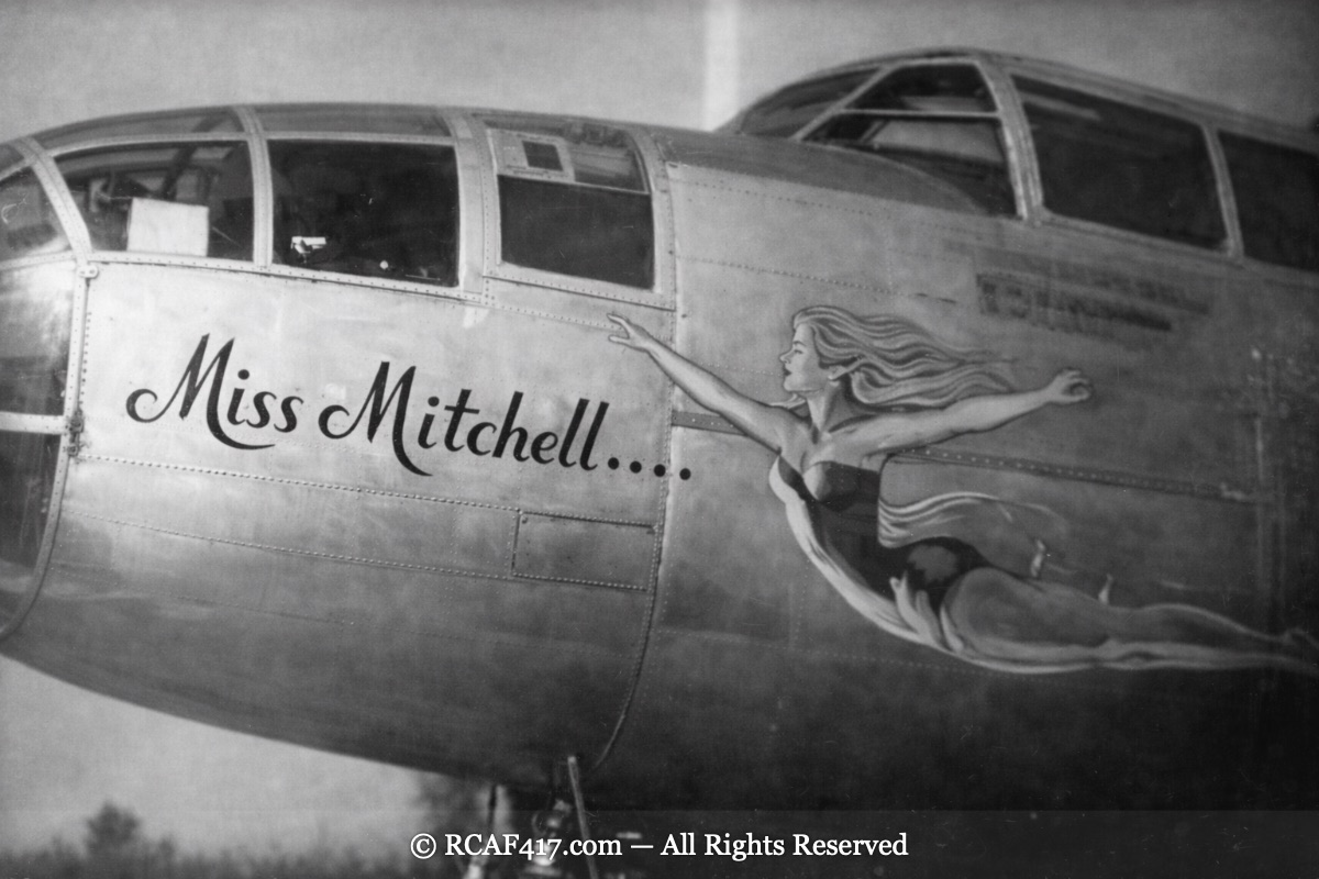 Nose art for the B-25 Miss Mitchell