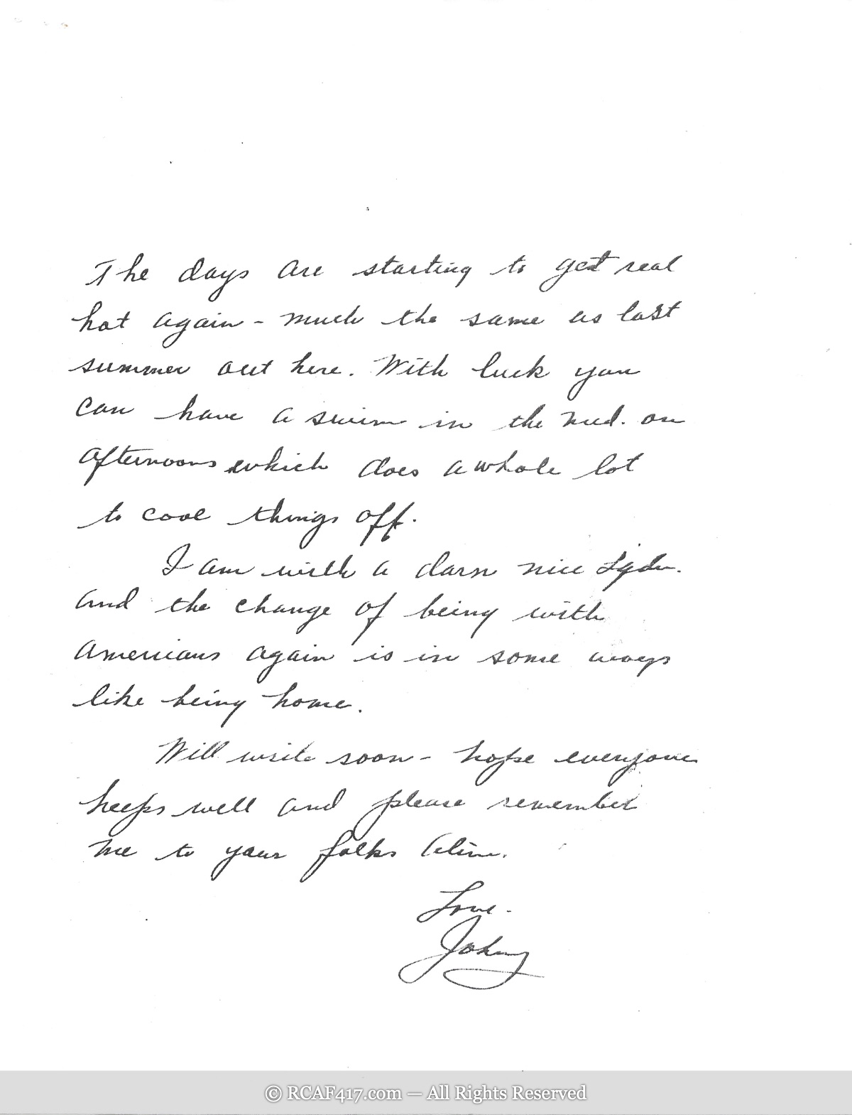 Handwritten letter from Lt. John Koplitz to his family, page 2, July 3, 1943