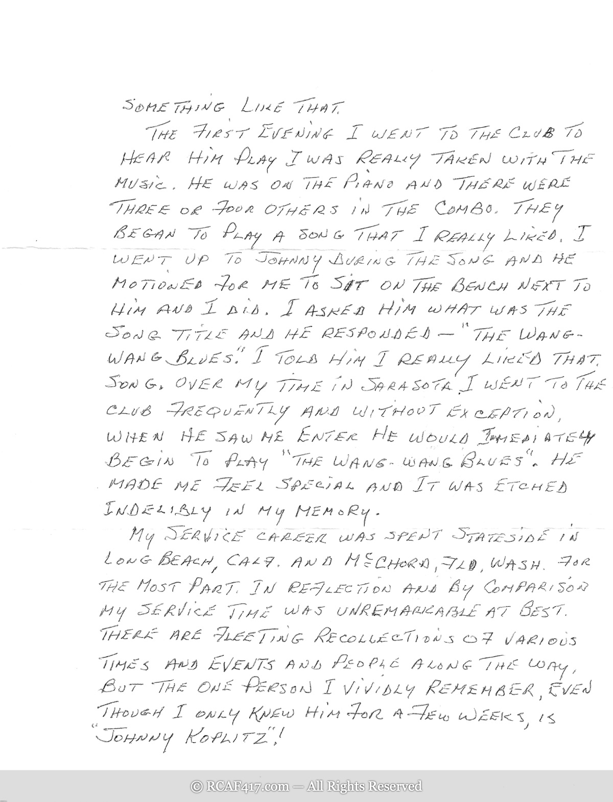 Johnny Smalley's letter to the Koplitz family, page 2, September 17, 2013