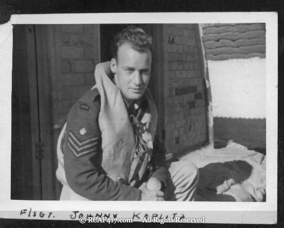 Johnny Koplitz during RCAF training in Canada