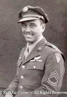 Portrait of Staff Sergeant Quentin Kaiser, radio-gunner, 489th Bombardment Squadron